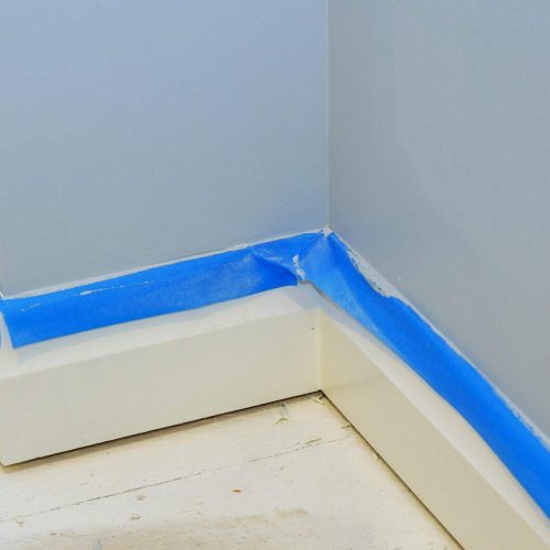 Blue painter tape for equipment for painting wall